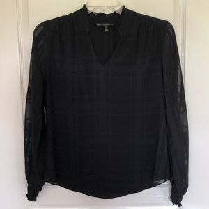 White House Black Market Dressy Black Top